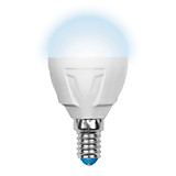 LED-G45-7W/NW/E14/FR PLP01WH Лампа светодиодная. Форма "шар", матовая. Серия Palazzo. Белый свет. ТМ