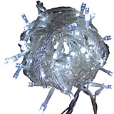 Гирлянда-нить Ecola 100LED белый (4000K) 6м, 8 реж.,прозр.провод с вилкой 220V IP20 N2YV06ELC
