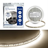 Светодиодная лента Feron 24V 16W/m 180led/m IP20 10мм 4000К 4K 5м интер 2835 LS502