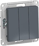 Выключатель трехклавишный ATLASDESIGN схема 1+1+1 10АХ механизм грифель